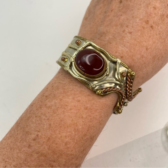 BRUTALIST Mixed Metal Cuff Bracelet - Picture 7 of 16